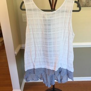 Cupio Sleeveless Gauze Tank Hi-Lo - L